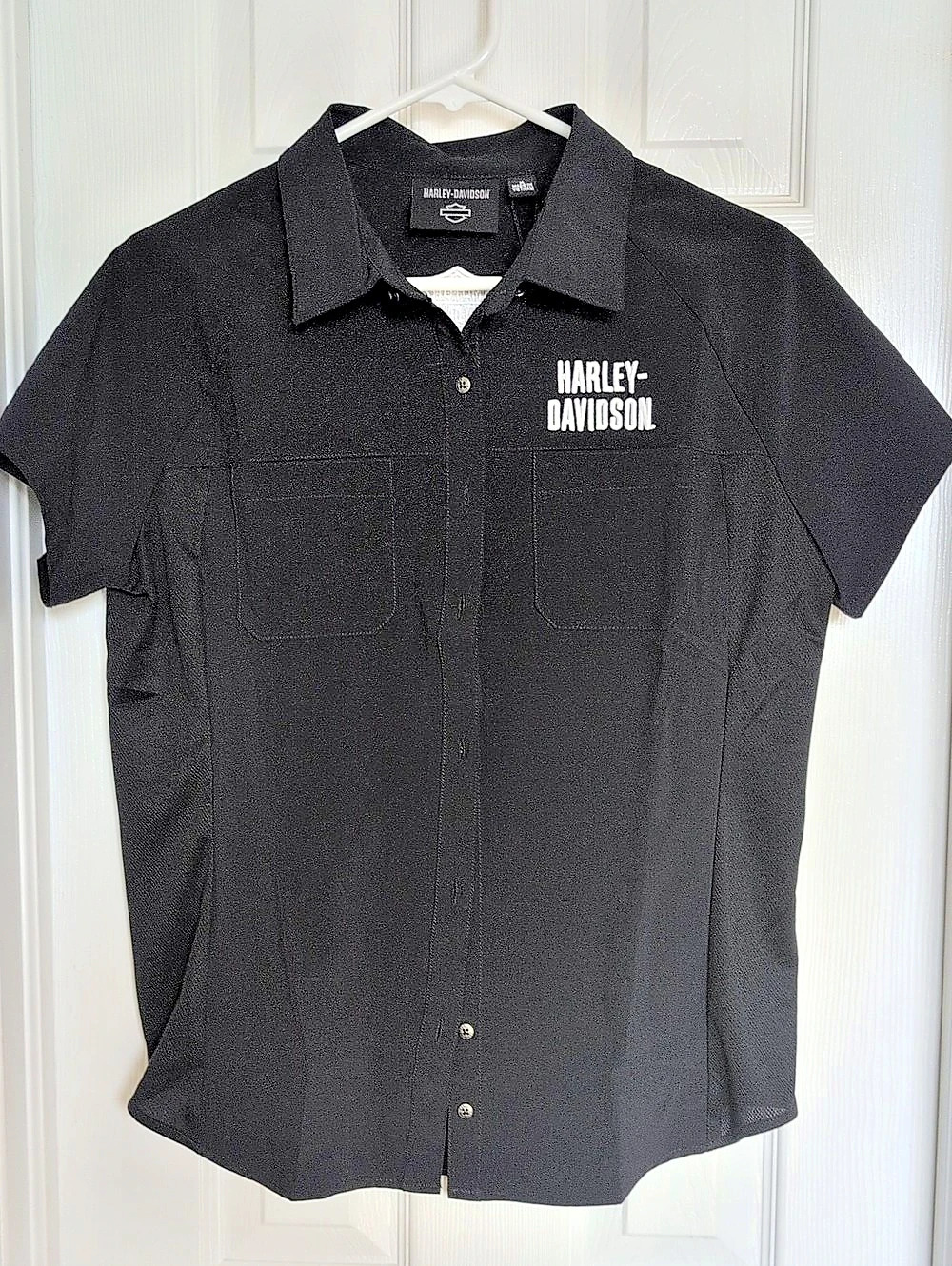 Harley-Davidson Short Sleeve Work Shirt Black Size